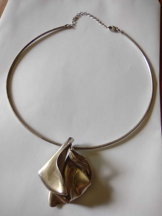 Srebro 925 stary choker żmijka