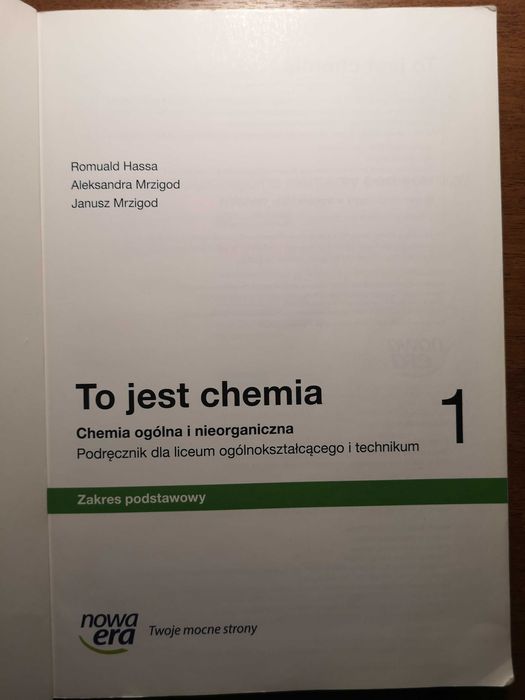 To jest chemia kl 1