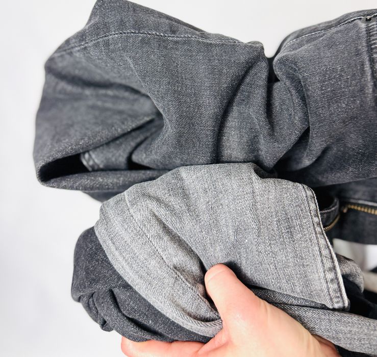 Czarno‑szare jeansy ombre z wysokim stanem M 38