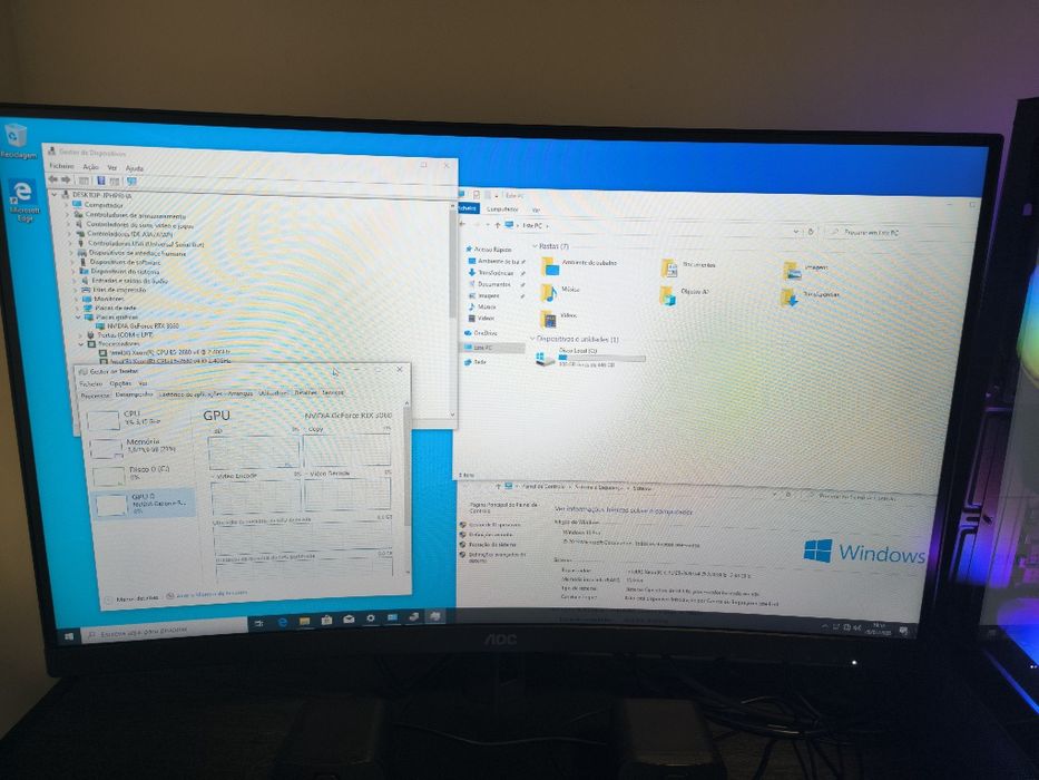 PC Gaming 3060RTX 16 Ram + Ecrã + Periféricos 3x S/ Juros