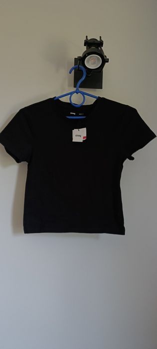 Sinsay czarny crop top S 36 nowy z metkami
