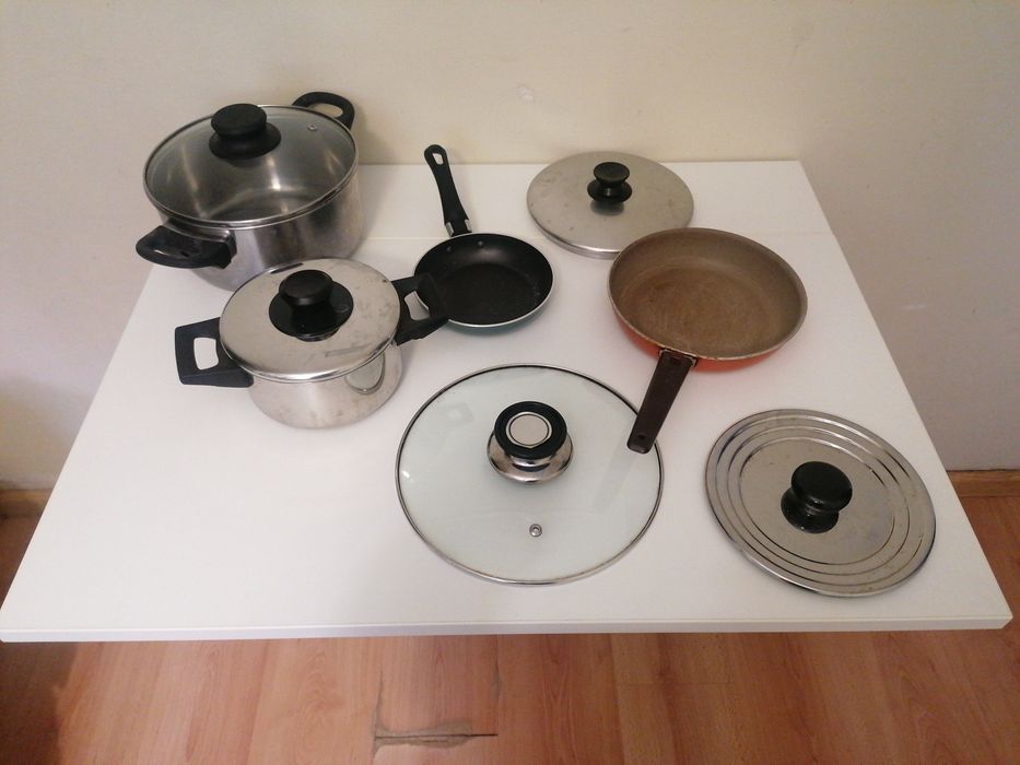 Tachos e tampas em bom estado