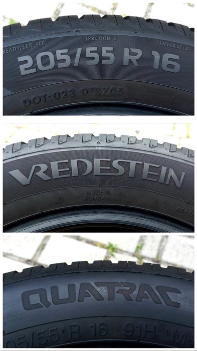 205/55 R16 VREDESTEIN Всесезон Пара 22й рік 6,5мм Резина Гума 205 55 16 Шини
Дві шин