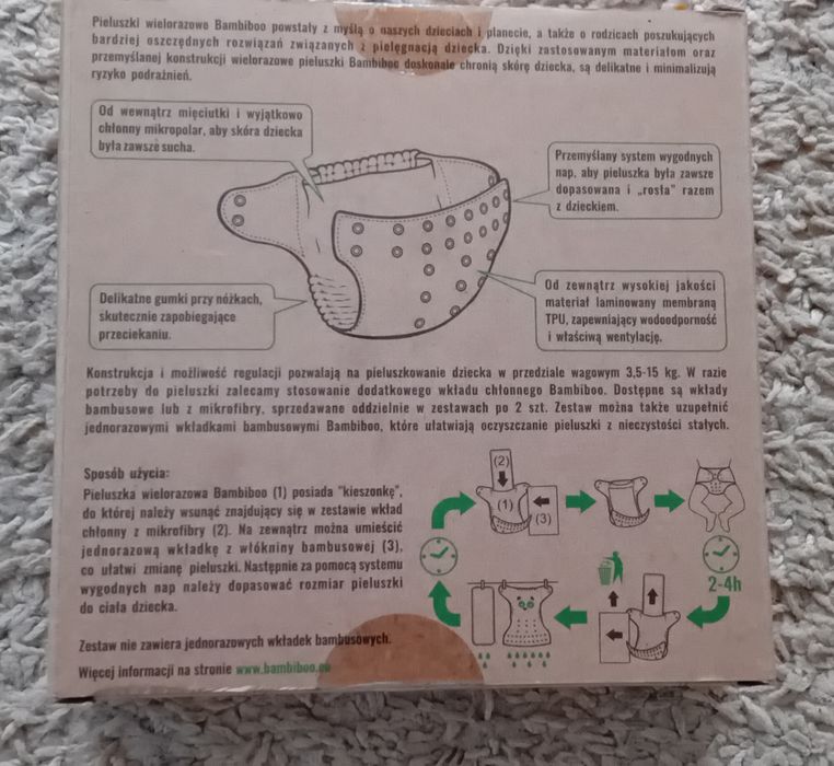 Pieluszka wielorazowa Bambiboo + wkład