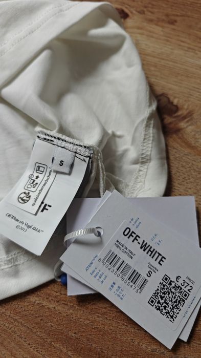 T-shirt męski Off-White ecru kremowy nowy M