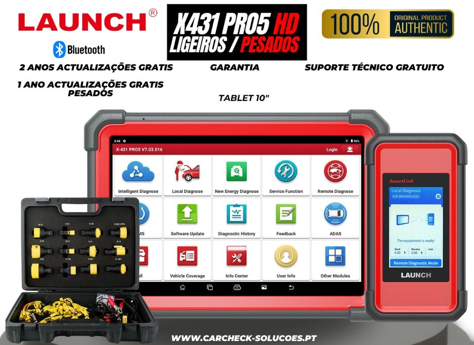 Launch X431 PRO5 HD — Máquina de Diagnóstico Profissional  Ligeiros + Pesados