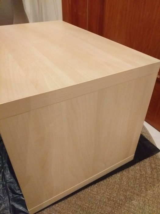 Armário estante arrumação madeira BESTA  IKEA,60x40x38alt,1prateleira,castanho claro,robusto