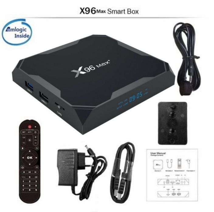 X96 MAX Plus + 4gb 32gb S905X3 Андроїд 9 смарт тв приставка Гарантія