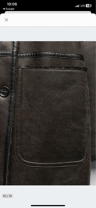 Dwustronny płaszcz kozuch Kożuszek Zara brązowy czekoladowy