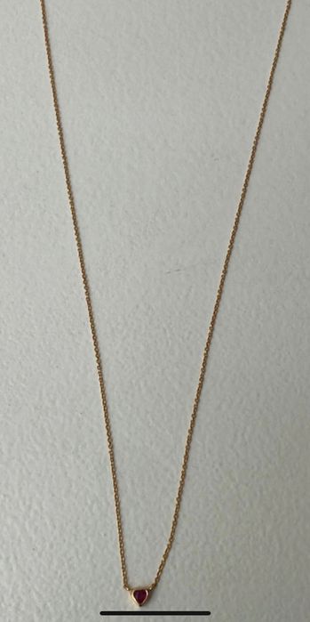 Colar coração de rubi da marca BMB