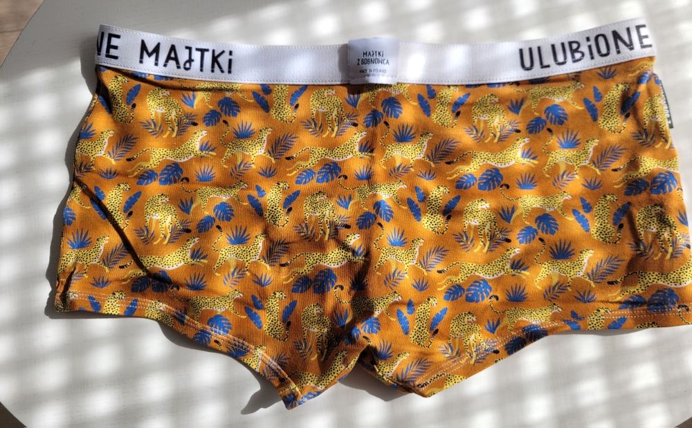 Majtki Ulubione Majtki z Sosnowca – rozmiar L – wzór gepard tropical