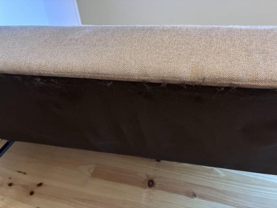 Sofá-cama cinza moderno em excelente estado – 190x110 cm