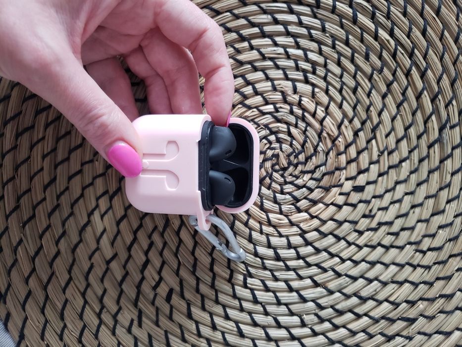 Чохол на air pods силиконовый чехол розовый рожевий силікон кейс case