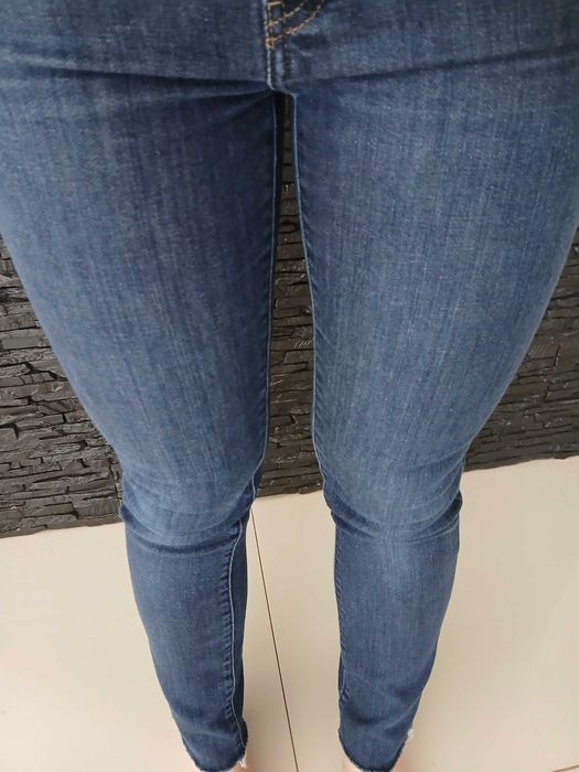 Big Star jeansy rurki 26 xs 34 granatowe spodnie petite