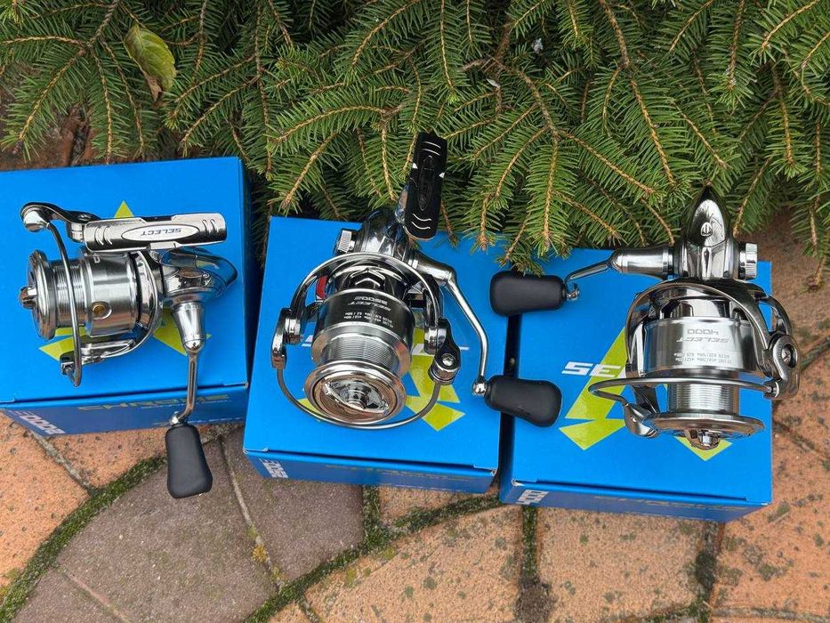 Спиннинговая катушка Select Chrome 2000-2500-4000S 6+1 котушка Хром