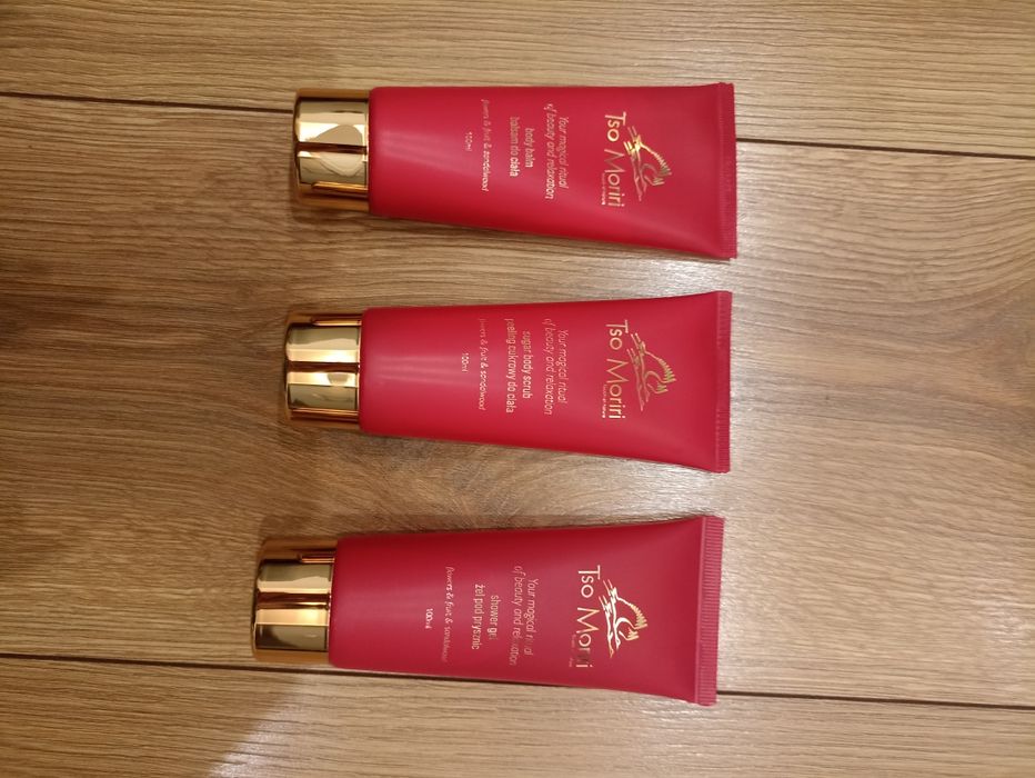 Kosmetyki zestaw tso morini balsam żel pod prysznic peeling scrub