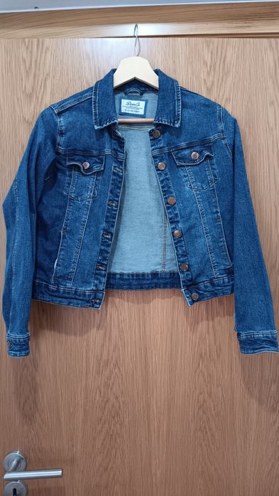 Casaco de ganga azul