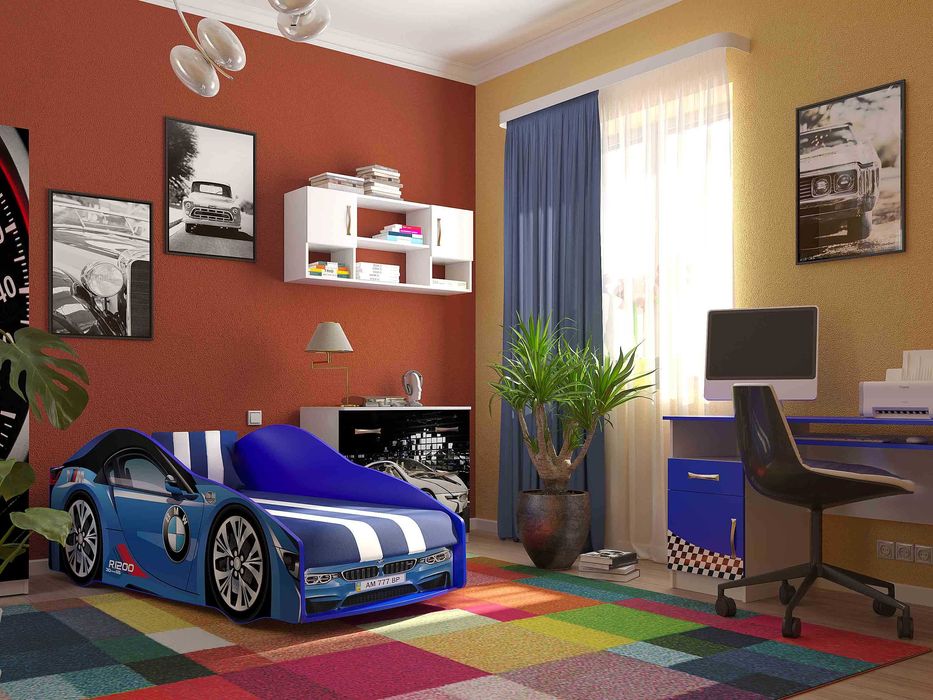 Комплект меблів в дитячу можна все окремо ліжко машина шафа комод стіл