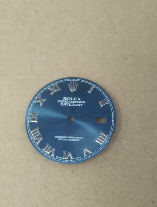Niebieska tarcza do zegarka Rolex oyster perpetual datejust