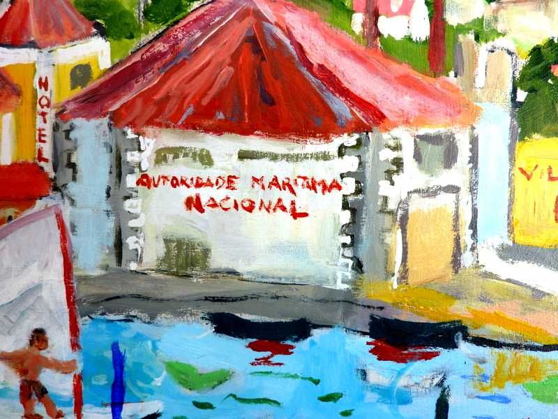 Quadro a óleo em madeira assinado