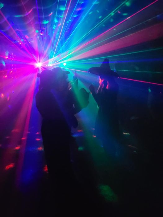 Wynajem dmuchanego imprezowego czarnego namiot głośnik lasery dym