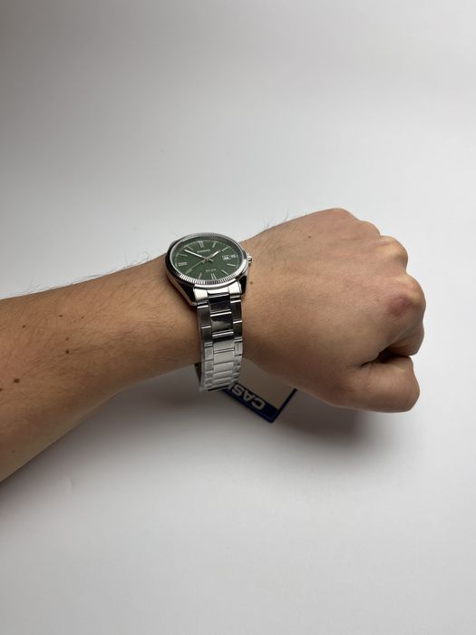 Casio mtp-1302da, годинник касіо, касіо з зеленим циферблатом