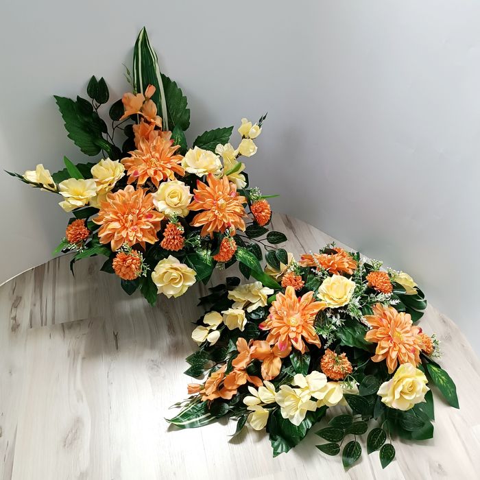 Komplet wiązanka stroik na grób cmentarz