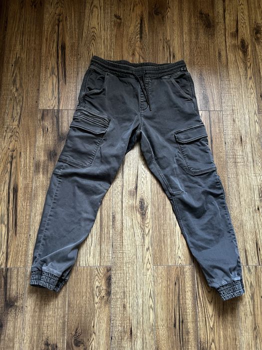 Joggery bawełniane Cropp gruby materiał szare r. 34
