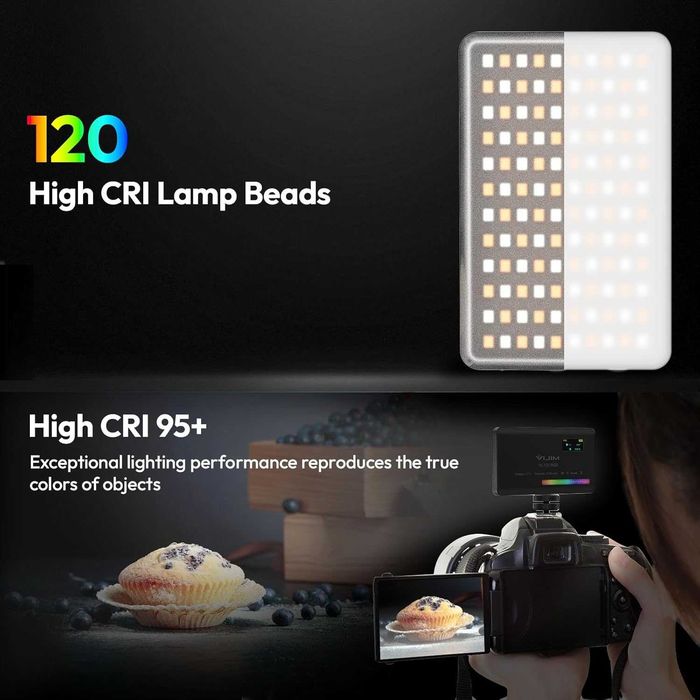 Luz LED RGB Ulanzi VL120 Bateria 3100mAh – Ideal para Vlog/Foto NOVO