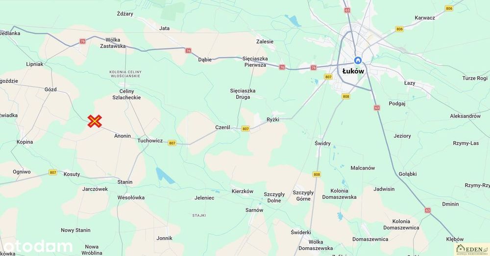 Sprzedam działke 1,08 Ha w Anoninie pod Tuchowiczem - Widok 5