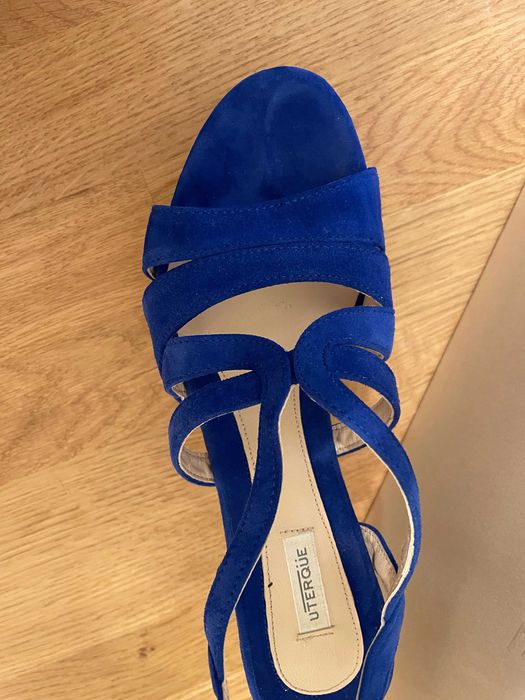 Sandálias Uterque Azuis em Camurça