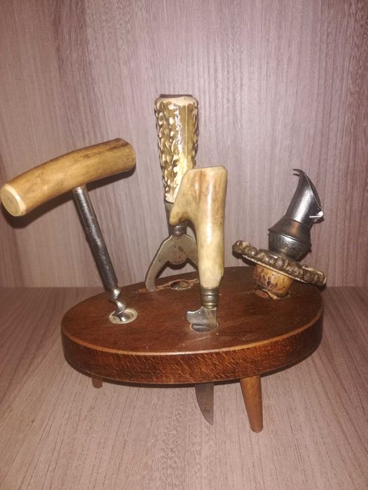 Myśliwski zestaw PRL i Kinkiet z poroża