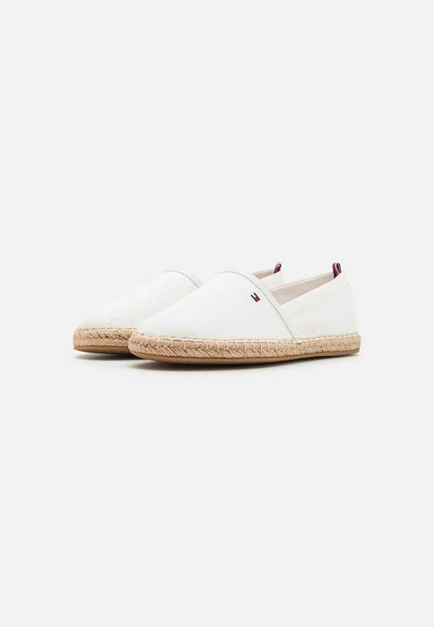 Oryginalne buty espadryle Tommy Hilfiger ecru białe
