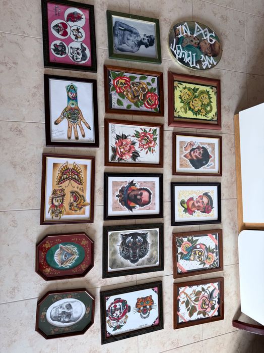 Molduras decorativas estilo tatuagem