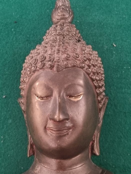 Sztuka etniczna Azja/Tajlandia Budda odlew w brązie