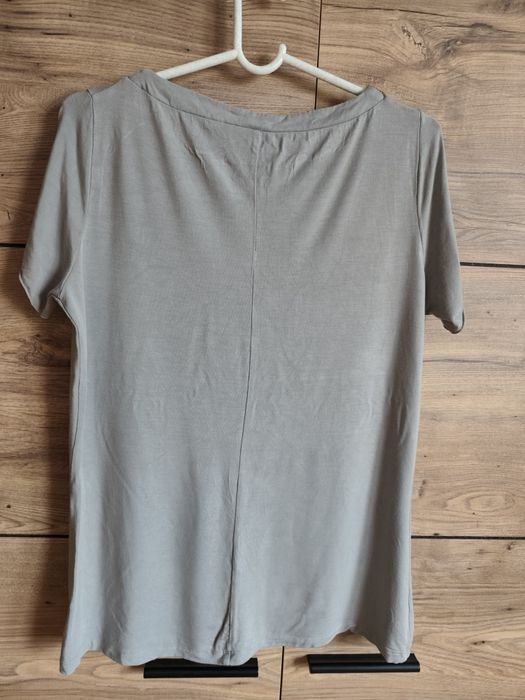 Comma 40 bluzka krótki rękaw koszulka t-shirt szara