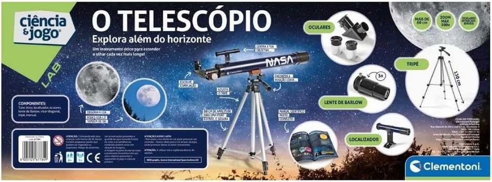 Vendo Telescópio NASA Clementoni Kit Ciência e Jogo