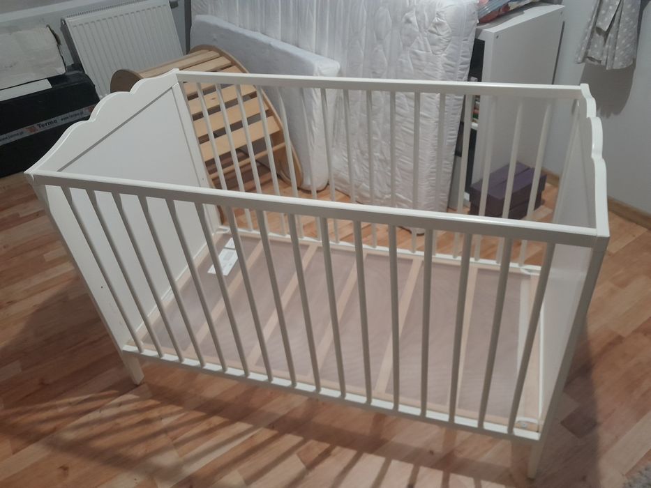 Łóżeczko z materacem 60x120 Ikea białe