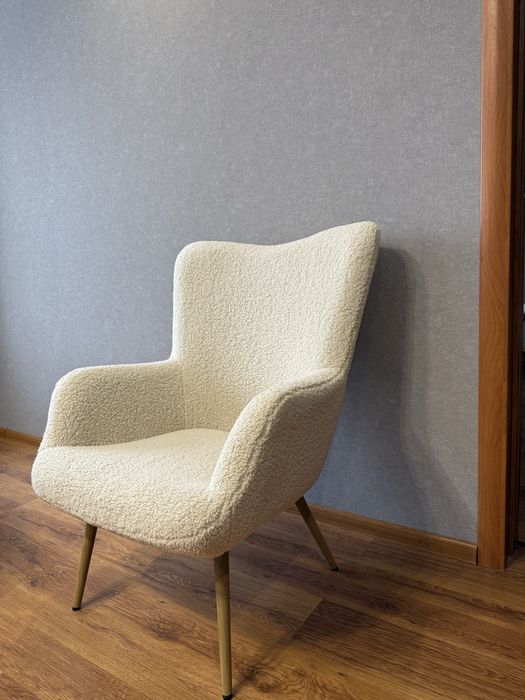 Крісло Тедді  молочного кольору