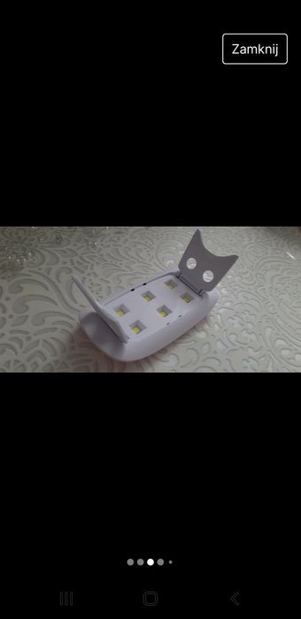 Lampa Led uv mini podróżna hybryda żel akryl