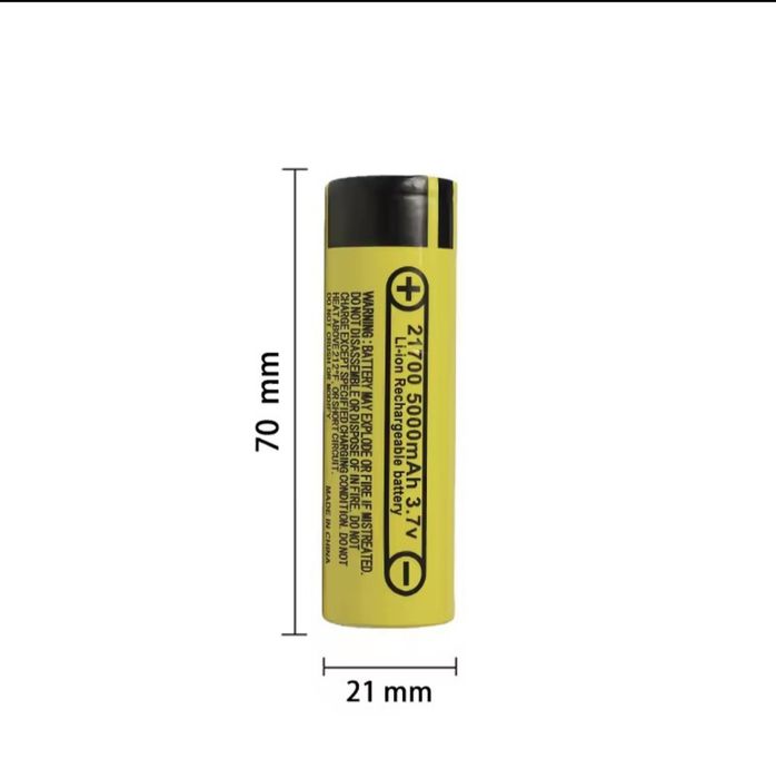 Bateria li-ion 21700 novo, 5000mAh 3,7v 18650 novo 3800mAh