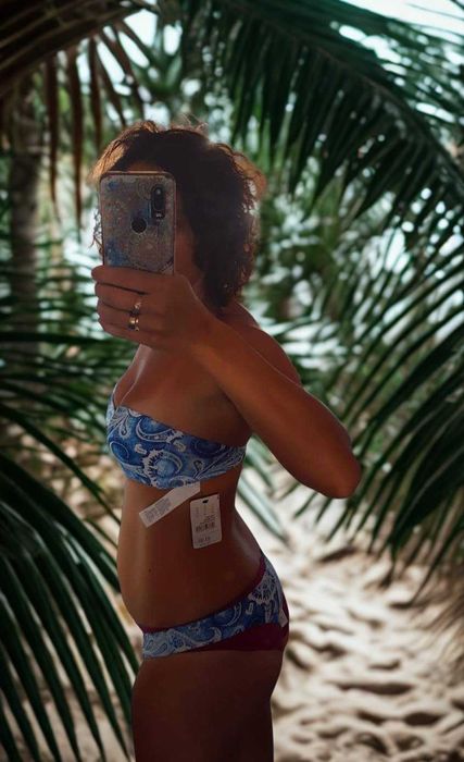 Calzedonia. Strój Kąpielowy Dwuczęściowy Damski Bikini Bandeau Bez Ramiączek. Roz. 2/S