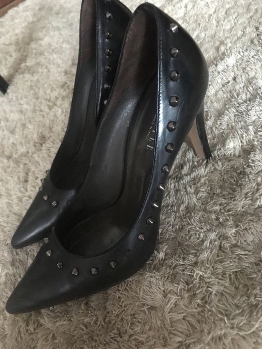 Buty na obcasie damskie  Simple ze skóry 38/24