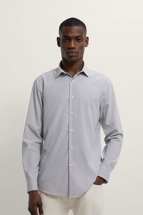 Рубашка Zara traveler micro-print shirt
