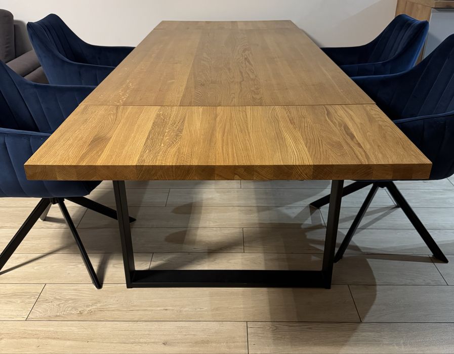 Stół drewniany lity dąb 150x90 rozkładany 240x90 (blat 4cm)
