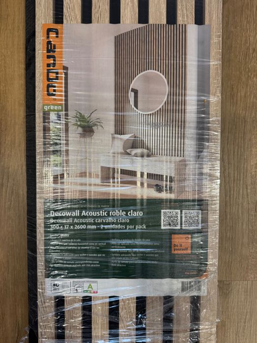 Painel acústico ripado madeira 260x30