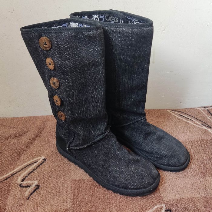 Уггі сірі, UGG оригінал, угги з тканини, 36-37 розмір!