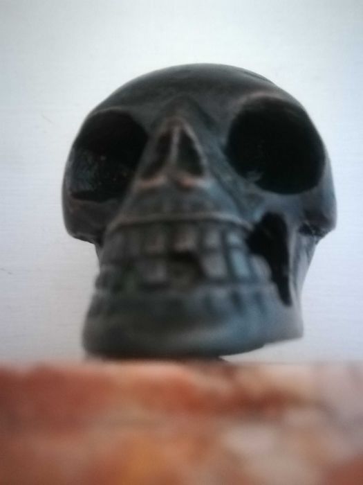 Pisa papéis bronze e mármore caveira