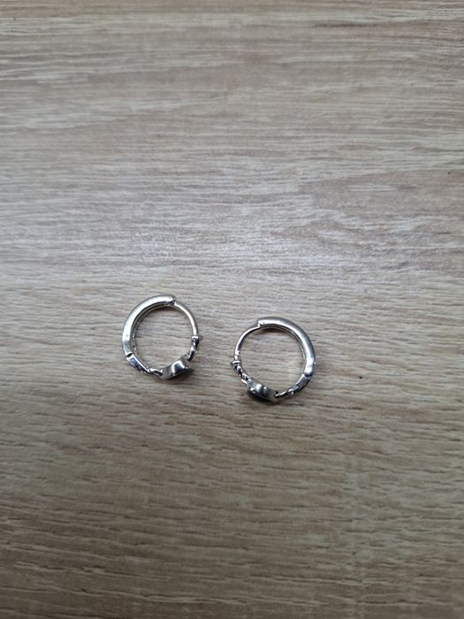 Сережки срібло срібні кільця сердечко серце 925