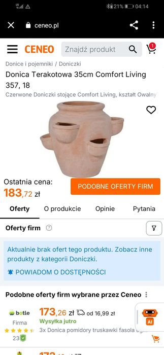 Doniczka tzw kieszeniak